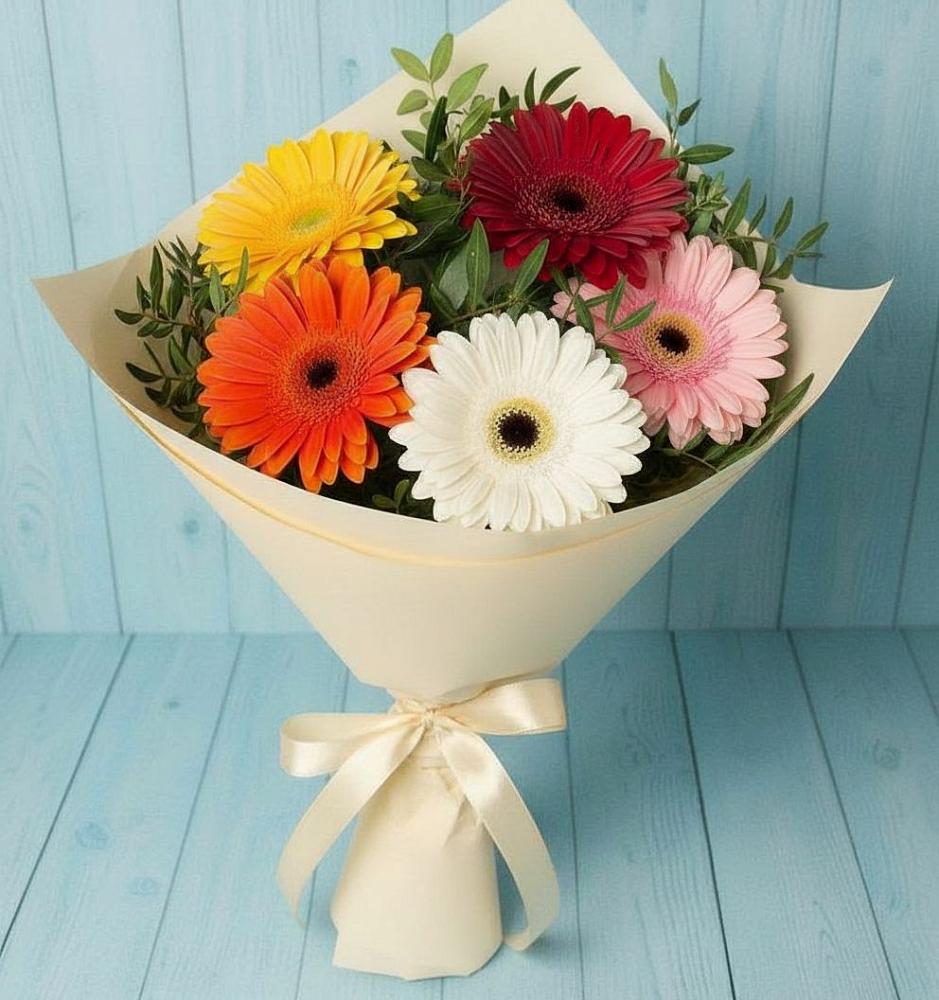 Букет цветов из: Герберы в Борки