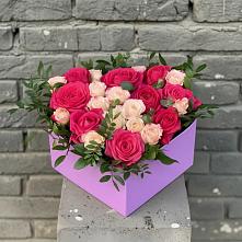 Цветочная композиция из Розы в коробке в Борки
