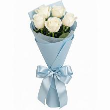 Букет 5 Белых роз Проуд в Борки