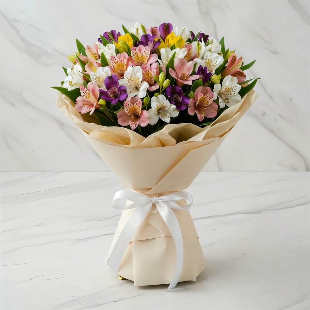 Букет цветов из: Альстромерии в Борки