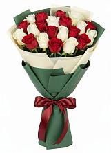 Букет Микс из красных и белых роз #REPLACE_PRED# Борки