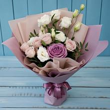Букет цветов из:  Розы и Лизиантусы в Борки