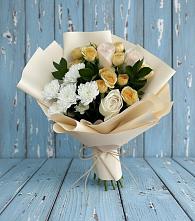 Букет цветов из:  Розы и Хризантемы в Борки