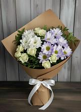 Букет цветов из:  Хризантемы и Розы в Борки