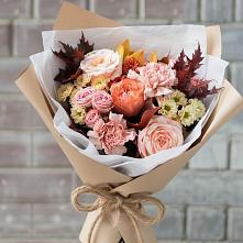 Букет цветов из:  Гвоздики, Хризантемы и Розы в Борки