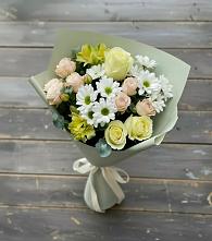 Букет цветов из:  Альстромерии, Розы и Хризантемы #REPLACE_PRED# Борки