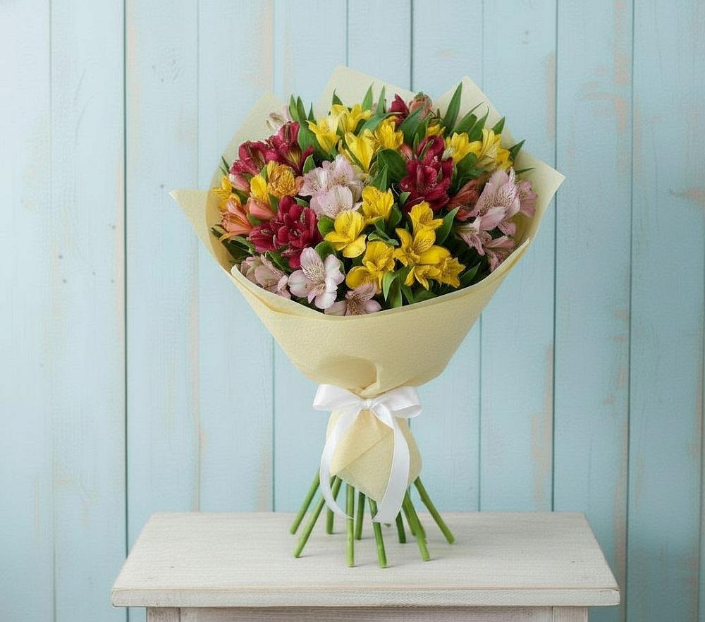 Букет цветов из: Альстромерии в Борки