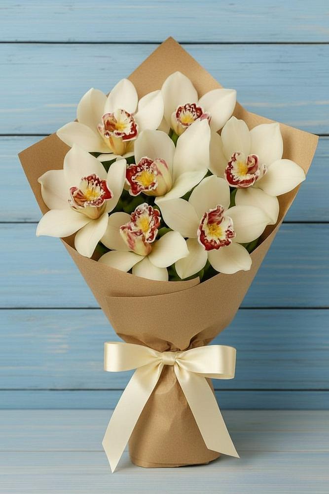 Букет цветов из: Орхидеи и Розы в Борки