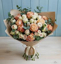 Букет цветов из:  Альстромерии и Розы в Борки